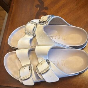 Birkenstock Arizona Big Buckle Size8-8.5 White 95%New